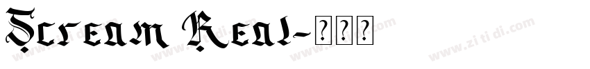 Scream Real字体转换
